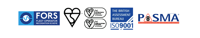 Certifikace ISO9001, BSI Kitemark, PASMA, FORS
